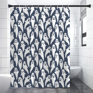 Halloween Ghost Pattern Print Premium Shower Curtain