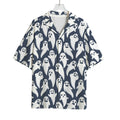 Halloween Ghost Pattern Print Rayon Hawaiian Shirt