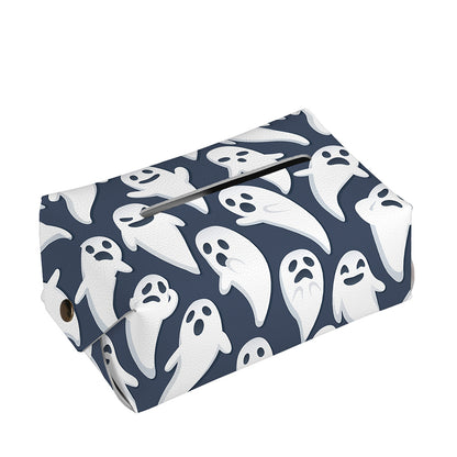 Halloween Ghost Pattern Print Rectangle Tissue Box Cover