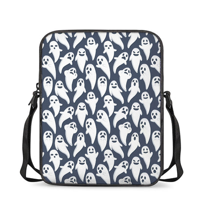 Halloween Ghost Pattern Print Rectangular Crossbody Bag