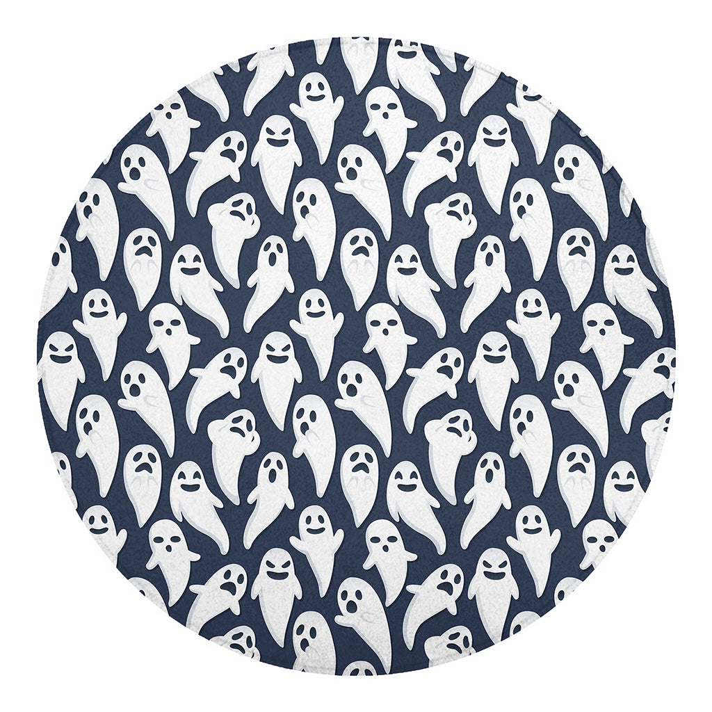 Halloween Ghost Pattern Print Round Blanket