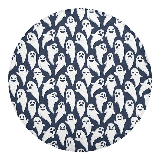 Halloween Ghost Pattern Print Round Blanket