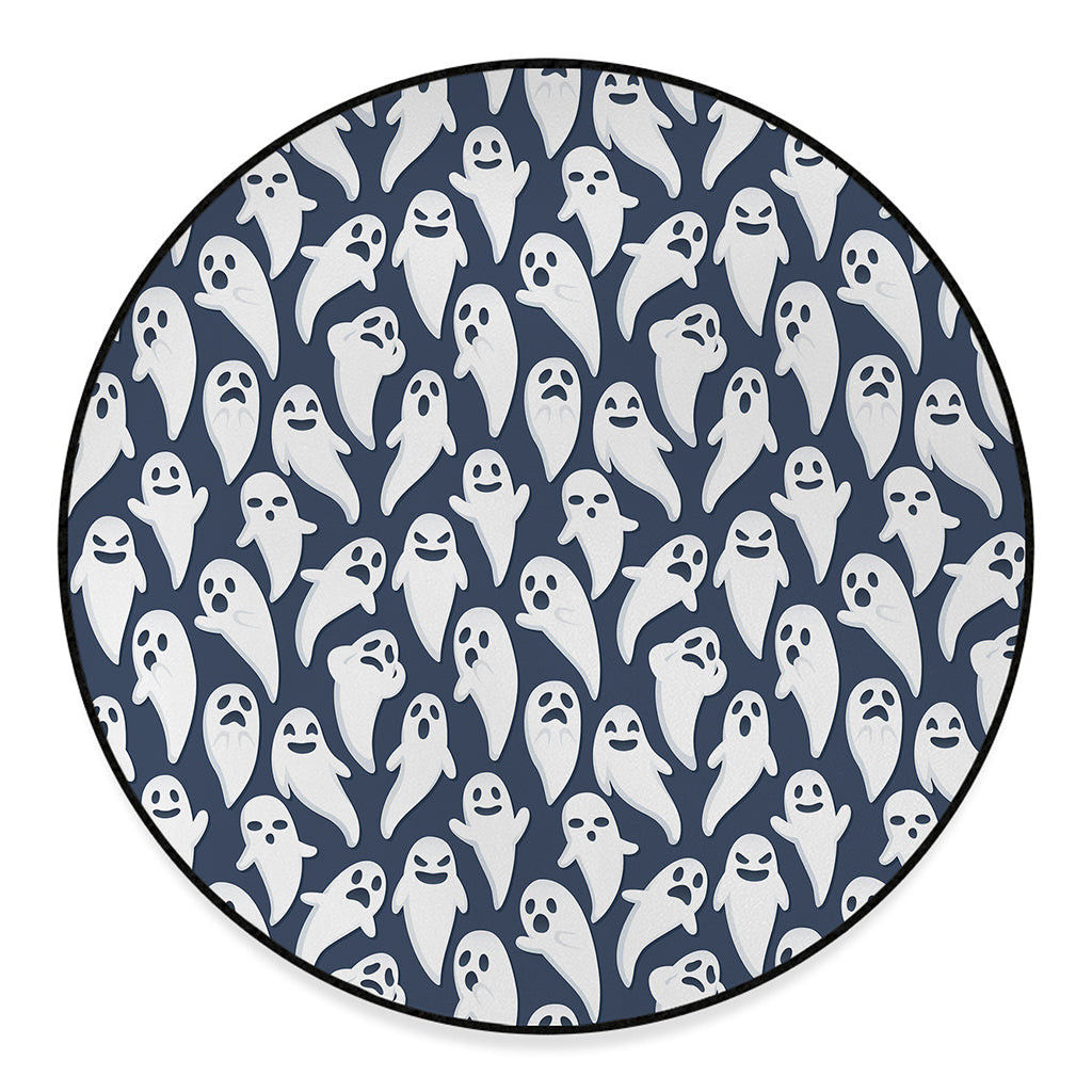 Halloween Ghost Pattern Print Round Floor Mat