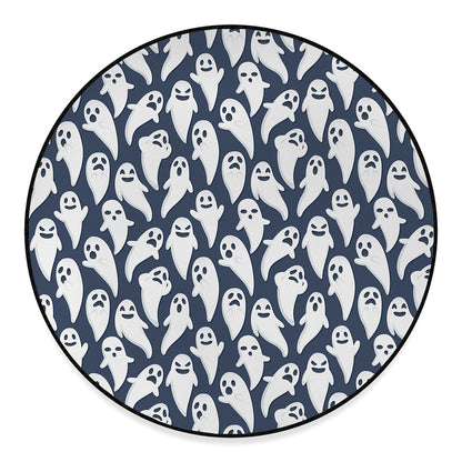 Halloween Ghost Pattern Print Round Floor Mat