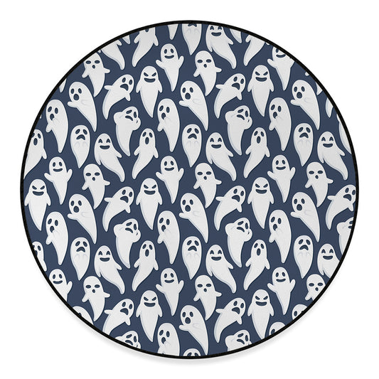 Halloween Ghost Pattern Print Round Floor Mat