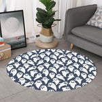 Halloween Ghost Pattern Print Round Rug