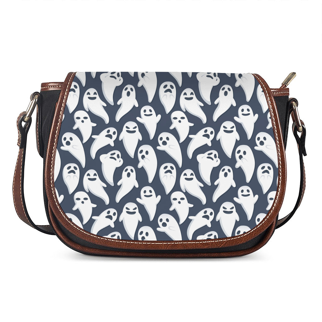 Halloween Ghost Pattern Print Saddle Bag