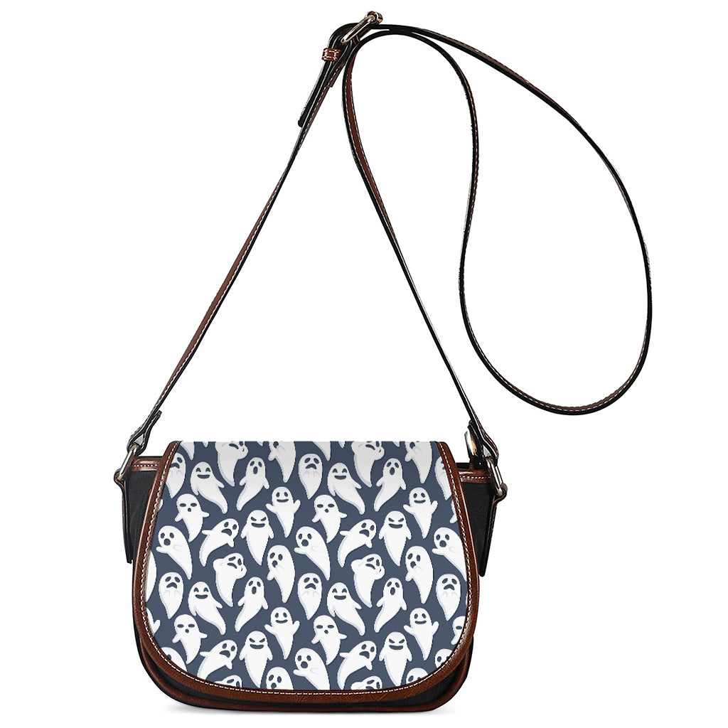 Halloween Ghost Pattern Print Saddle Bag