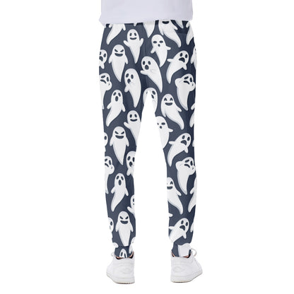 Halloween Ghost Pattern Print Scuba Joggers