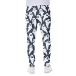 Halloween Ghost Pattern Print Scuba Joggers