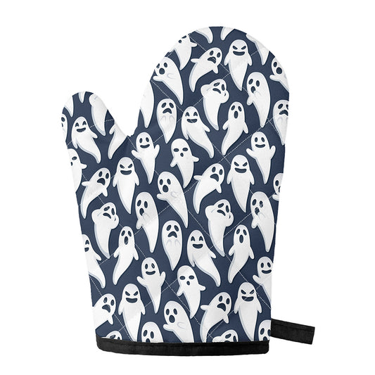 Halloween Ghost Pattern Print Single Oven Mitt