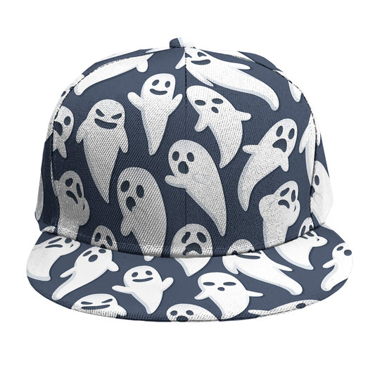 Halloween Ghost Pattern Print Snapback Cap