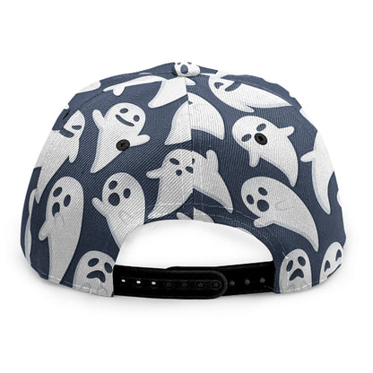 Halloween Ghost Pattern Print Snapback Cap
