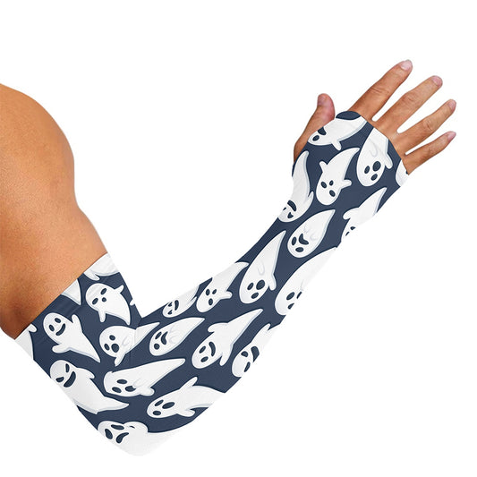 Halloween Ghost Pattern Print Sun Protection Arm Sleeves