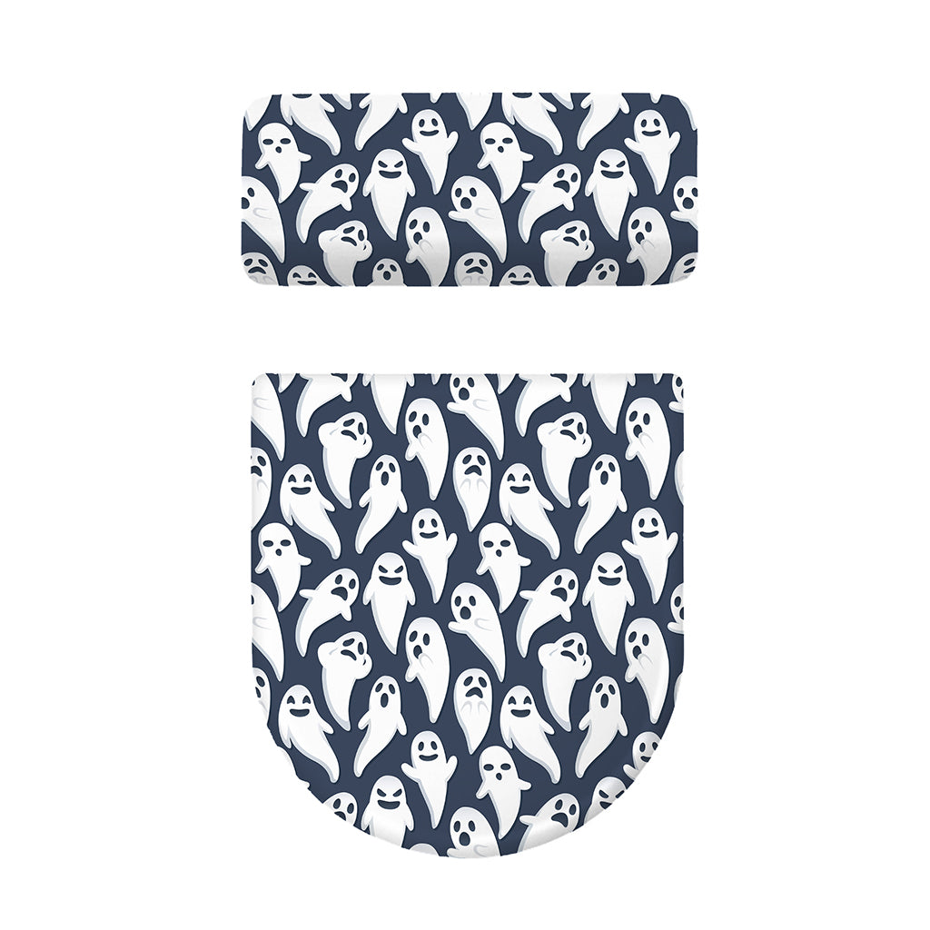Halloween Ghost Pattern Print Toilet Lid And Tank Cover Set