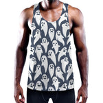 Halloween Ghost Pattern Print Training Tank Top