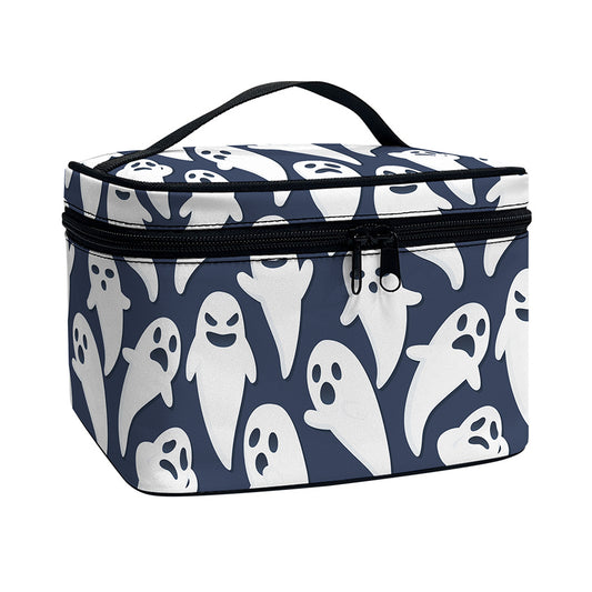 Halloween Ghost Pattern Print Travel Makeup Bag