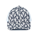 Halloween Ghost Pattern Print White Mesh Trucker Hat