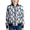 Halloween Ghost Pattern Print Women's Bomber Jacket