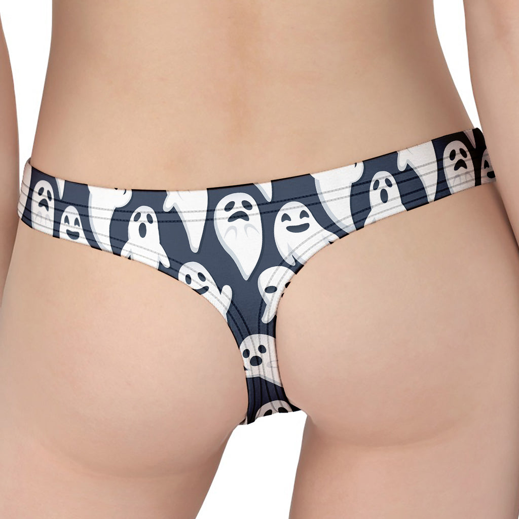 Halloween Ghost Pattern Print Women's Thong