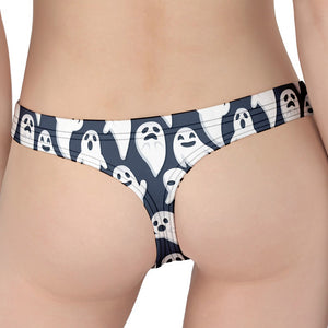 Halloween Ghost Pattern Print Women's Thong