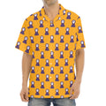 Halloween Grim Reaper Pattern Print Aloha Shirt