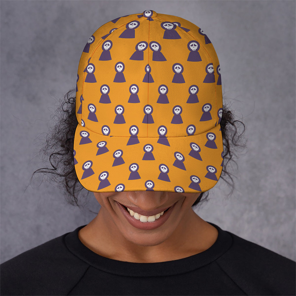 Halloween Grim Reaper Pattern Print Baseball Cap