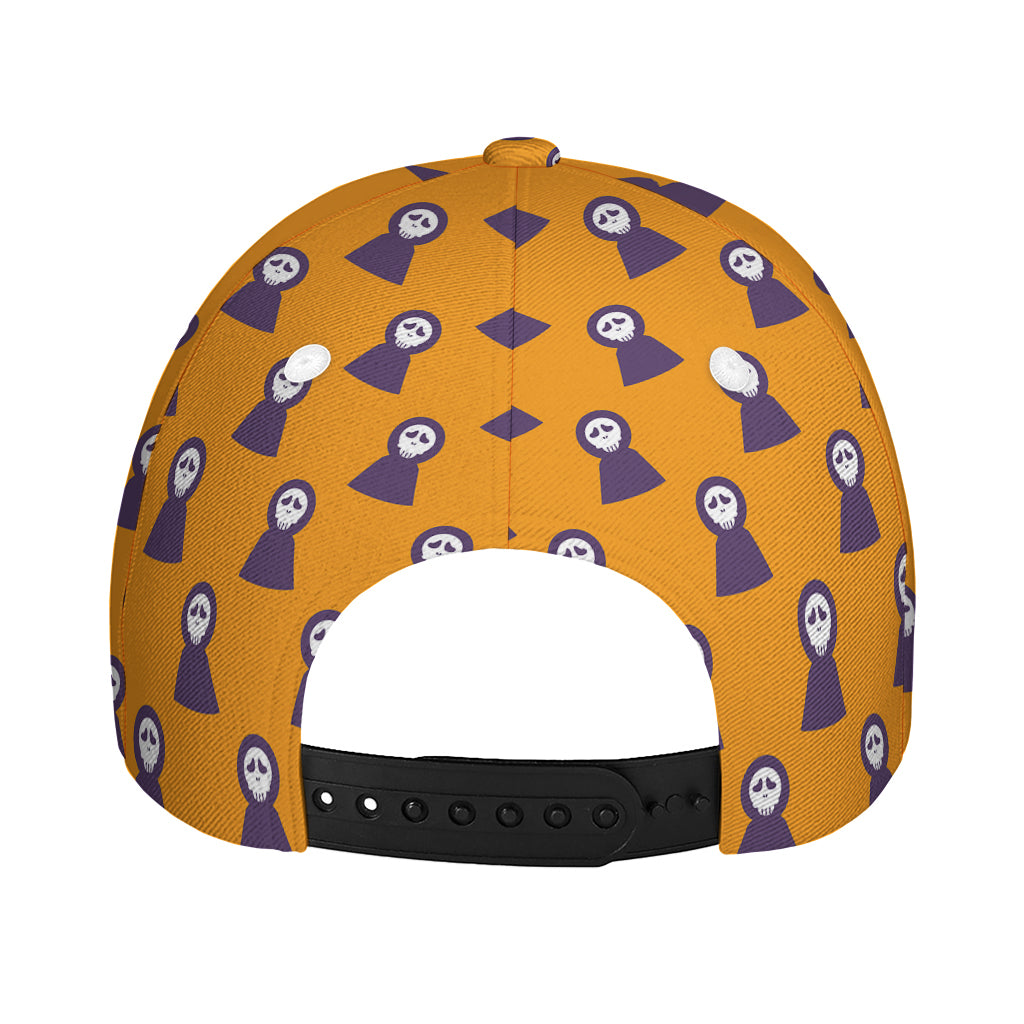 Halloween Grim Reaper Pattern Print Baseball Cap