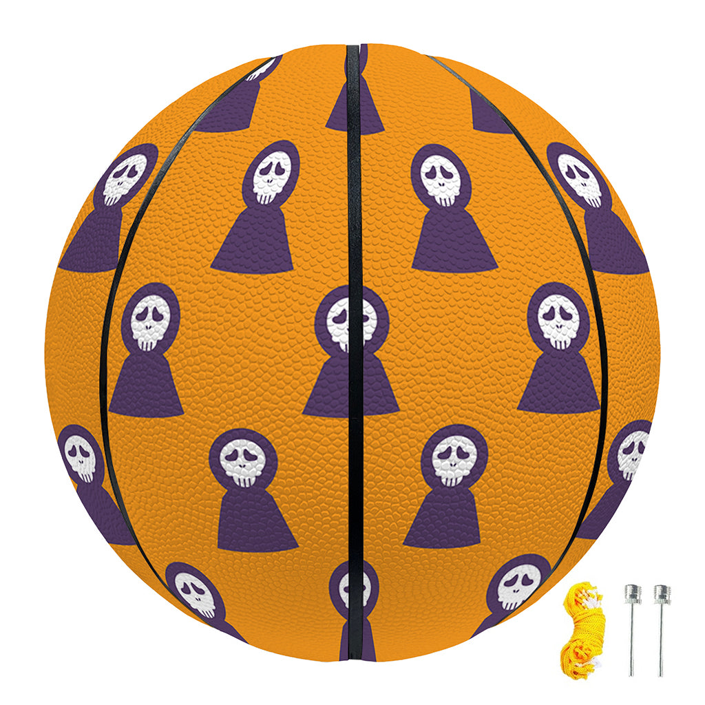 Halloween Grim Reaper Pattern Print Basketball