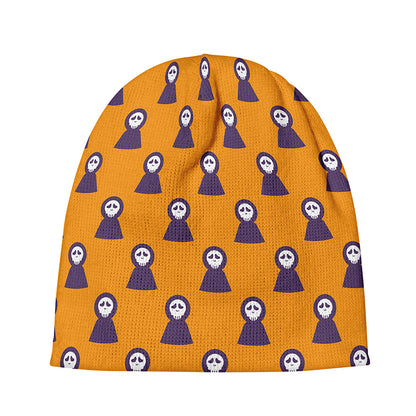 Halloween Grim Reaper Pattern Print Beanie