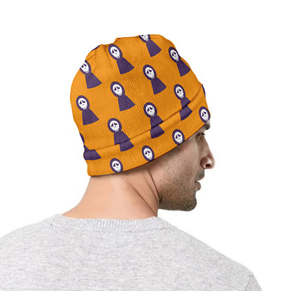 Halloween Grim Reaper Pattern Print Beanie