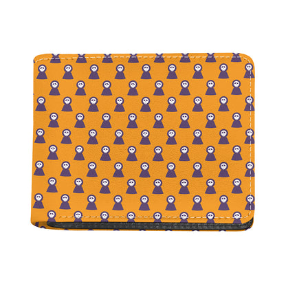 Halloween Grim Reaper Pattern Print Bifold Wallet