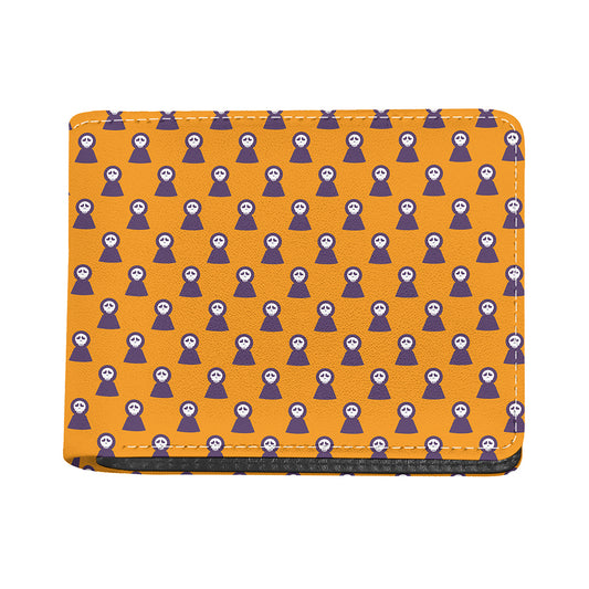 Halloween Grim Reaper Pattern Print Bifold Wallet