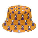 Halloween Grim Reaper Pattern Print Bucket Hat