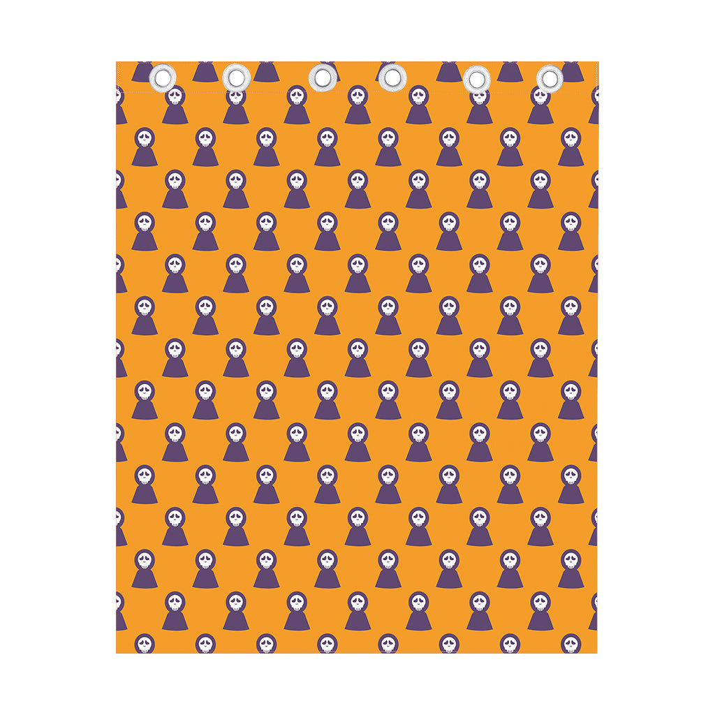 Halloween Grim Reaper Pattern Print Curtain