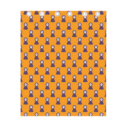 Halloween Grim Reaper Pattern Print Curtain
