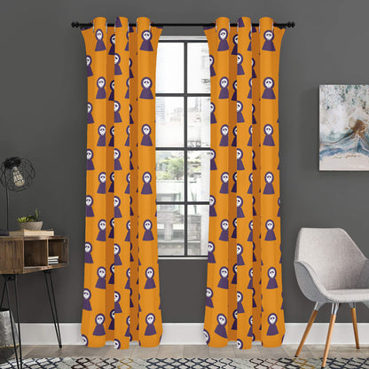 Halloween Grim Reaper Pattern Print Curtain