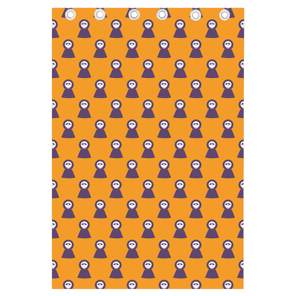 Halloween Grim Reaper Pattern Print Curtain