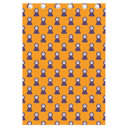 Halloween Grim Reaper Pattern Print Curtain