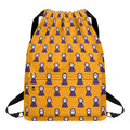 Halloween Grim Reaper Pattern Print Drawstring Backpack