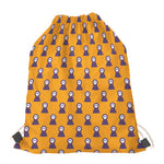 Halloween Grim Reaper Pattern Print Drawstring Bag