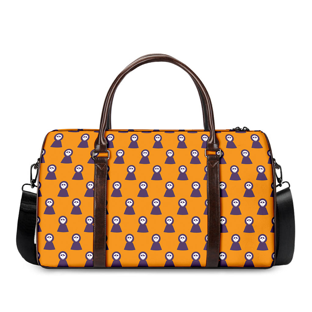 Halloween Grim Reaper Pattern Print Duffle Bag