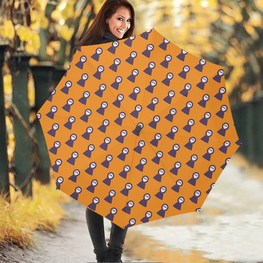Halloween Grim Reaper Pattern Print Foldable Umbrella