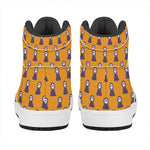Halloween Grim Reaper Pattern Print High Top Leather Sneakers