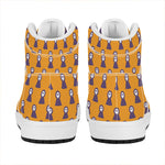 Halloween Grim Reaper Pattern Print High Top Leather Sneakers