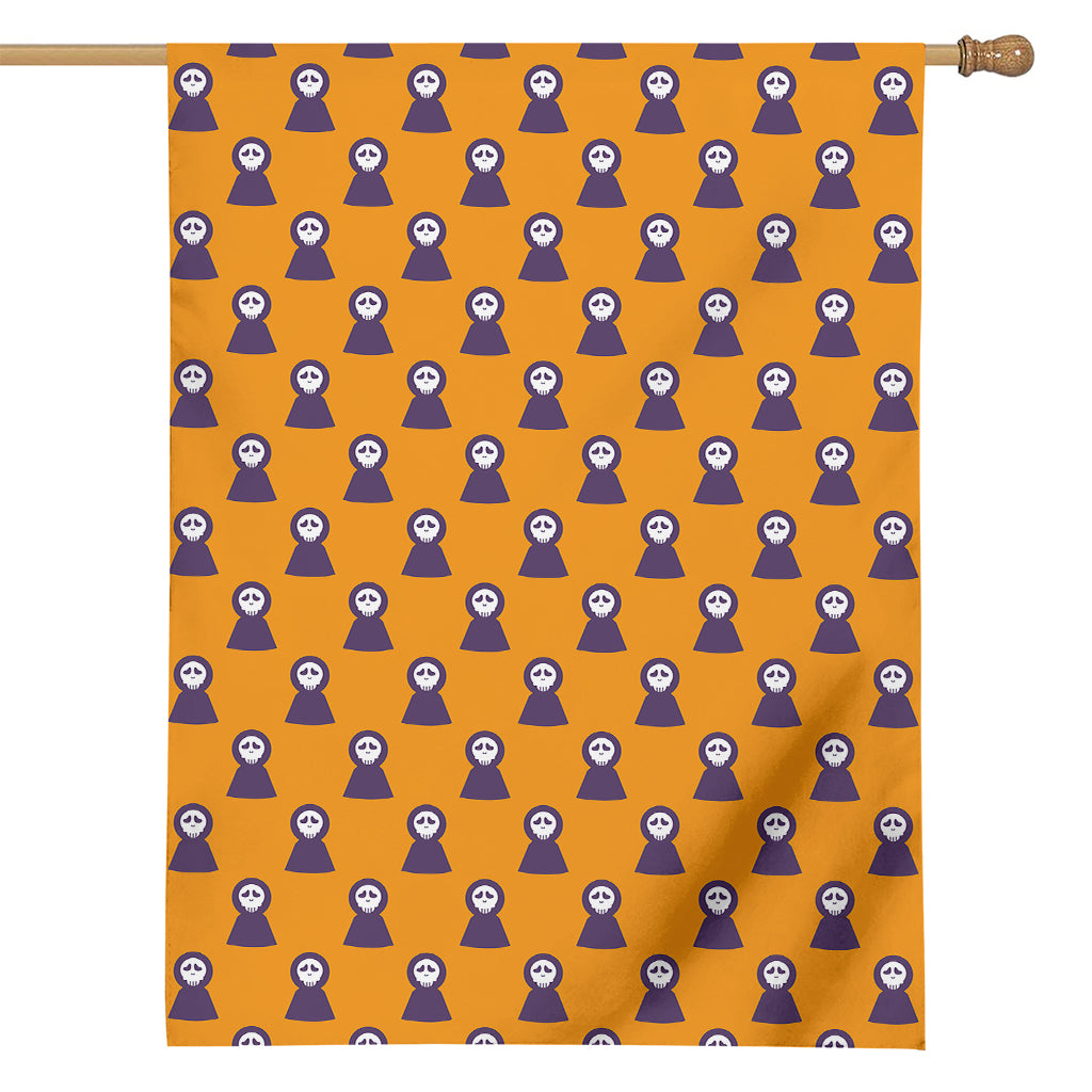 Halloween Grim Reaper Pattern Print House Flag