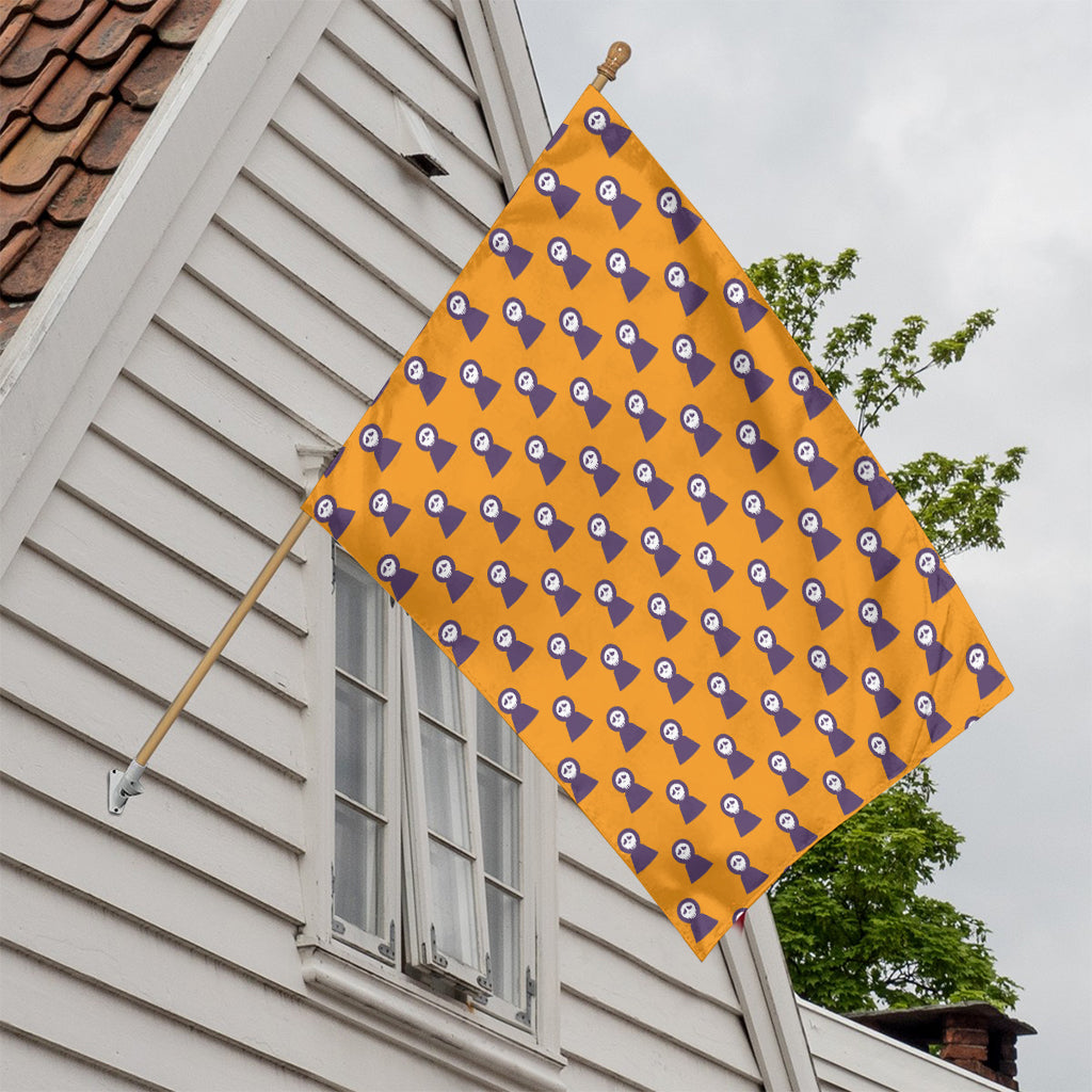 Halloween Grim Reaper Pattern Print House Flag