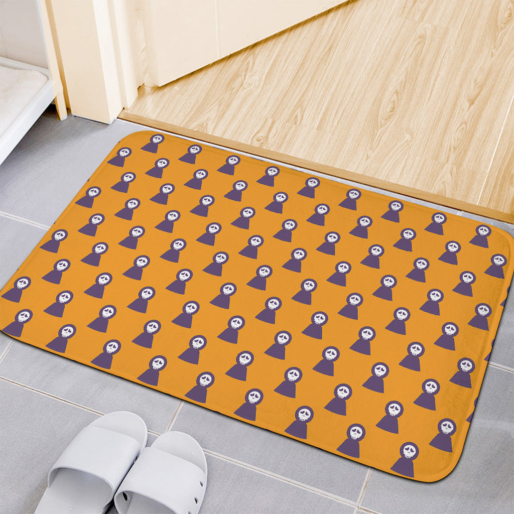 Halloween Grim Reaper Pattern Print Indoor Door Mat