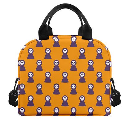 Halloween Grim Reaper Pattern Print Insulated Lunch Bag