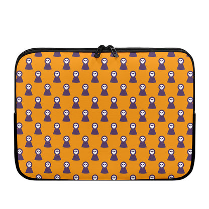 Halloween Grim Reaper Pattern Print Laptop Sleeve